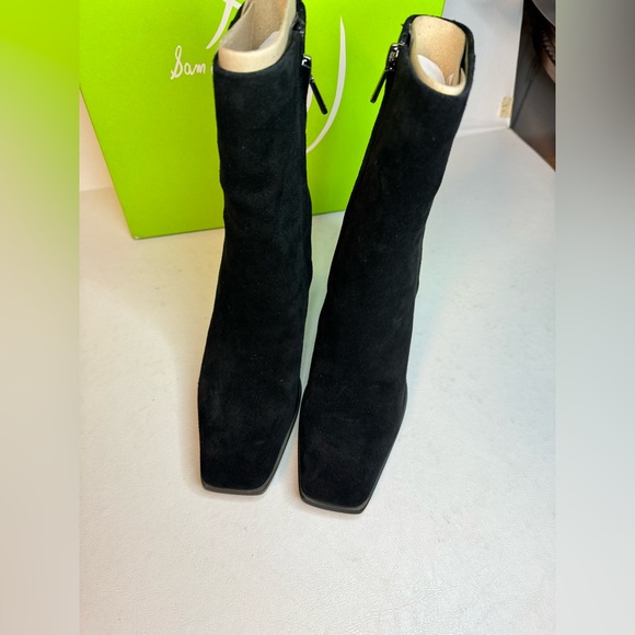 SAM EDELMAN Ivette Suede Ankle Boots black casual classic stylish comfy winter - Picture 5 of 7